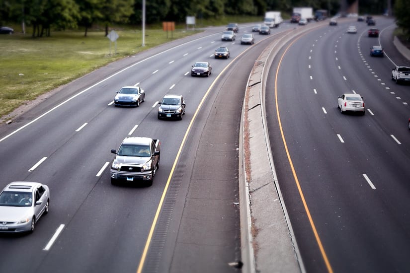Cars Driving On Highway/ Freeway