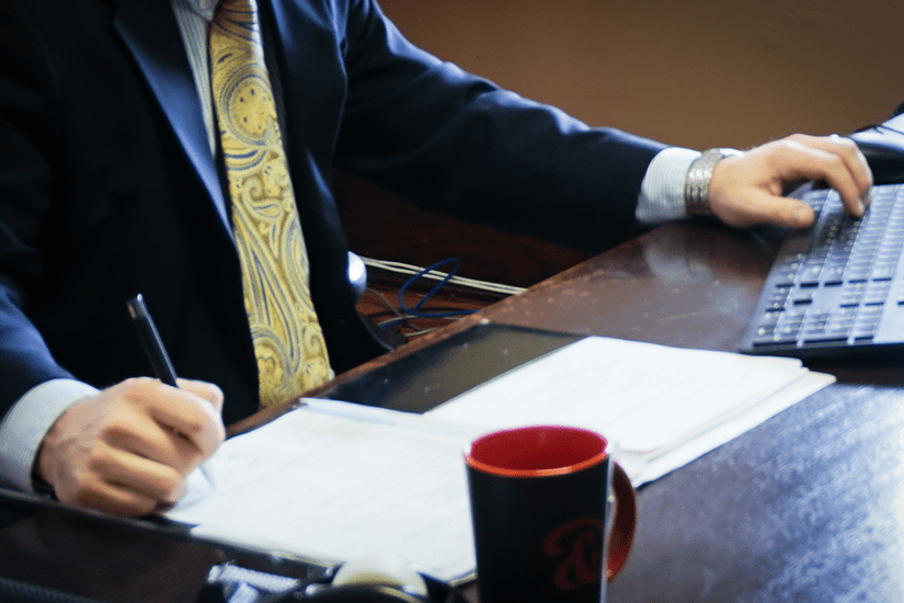 Burnett @ Williams Lawyer At Desk Working